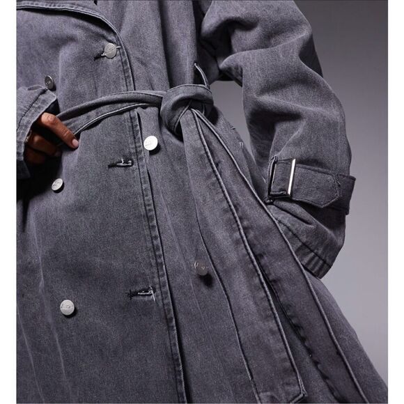 New!!! ASOS| Denim| Maxi| Trench - Picture 8 of 12